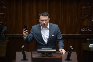 Mentzen w Sejmie: Poprzemy wniosek o komisję śledczą ds. Pegasusa; ta sprawa jest hańbą dla całego PiS-u