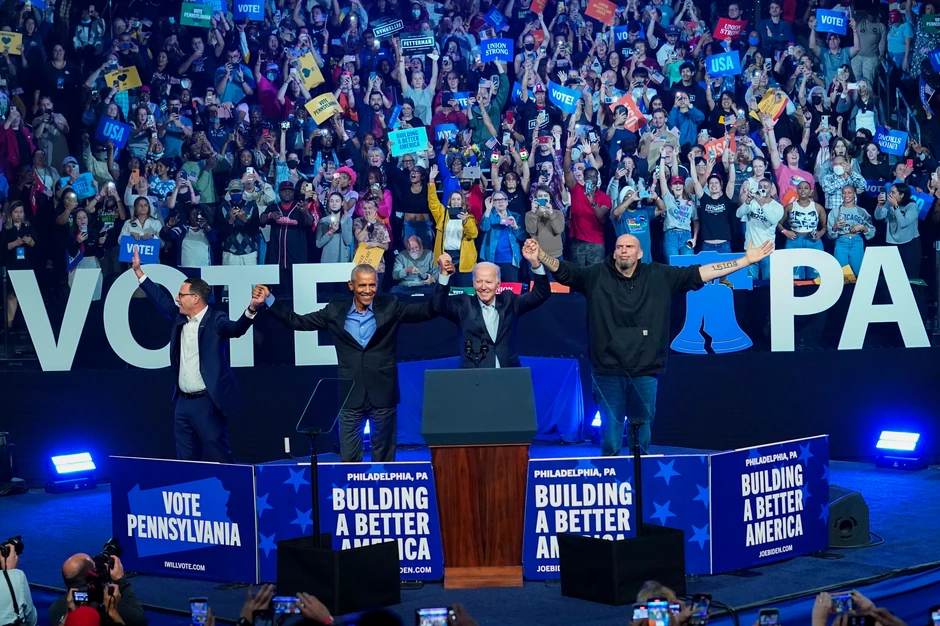 Džoš Šapiro, Barak Obama, Džo Bajden i Džon Feterman