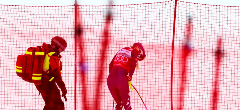 Lindsey Vonn upadła na trasie i uderzyła w siatkę bezpieczeństwa. Zjazd alpejskiego Pucharu Świata odwołany