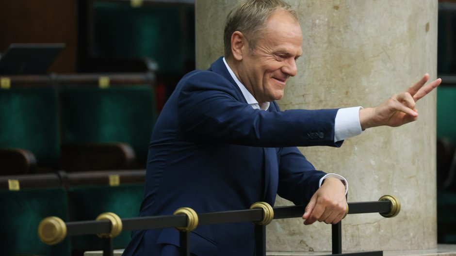 Donald Tusk na sali sejmowej