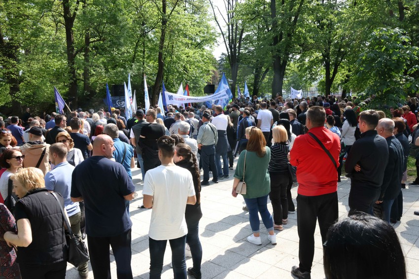 Prvomajski protest sindikata u Banjaluci