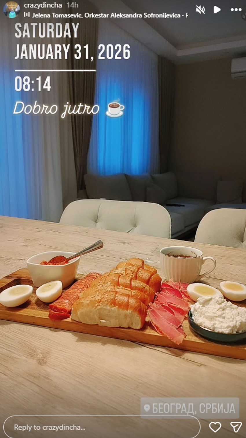 Dinča pokazao doručak