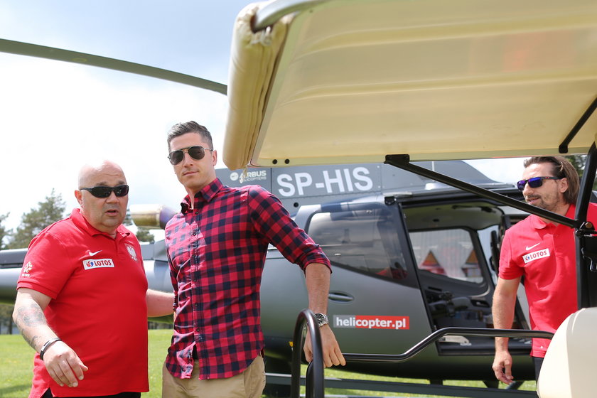 Robert Lewandowski helikopterem trafił na zgrupowanie w Arłamowie