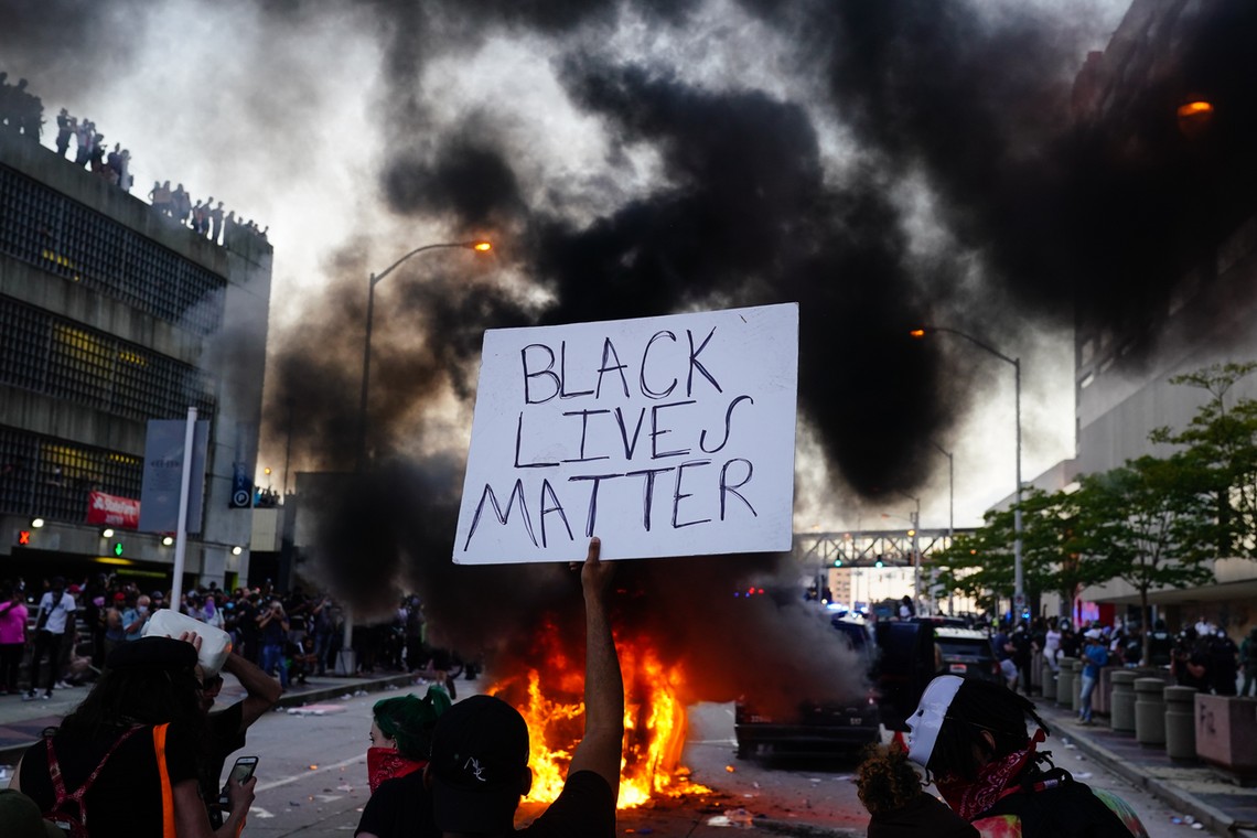 Demonstracja Black Lives Matter w Atlancie (maj 2020)