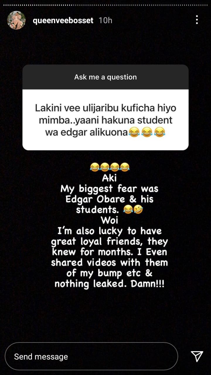 Vera Sidika address her alleged Beef with Huddah Monroe (screenshot)