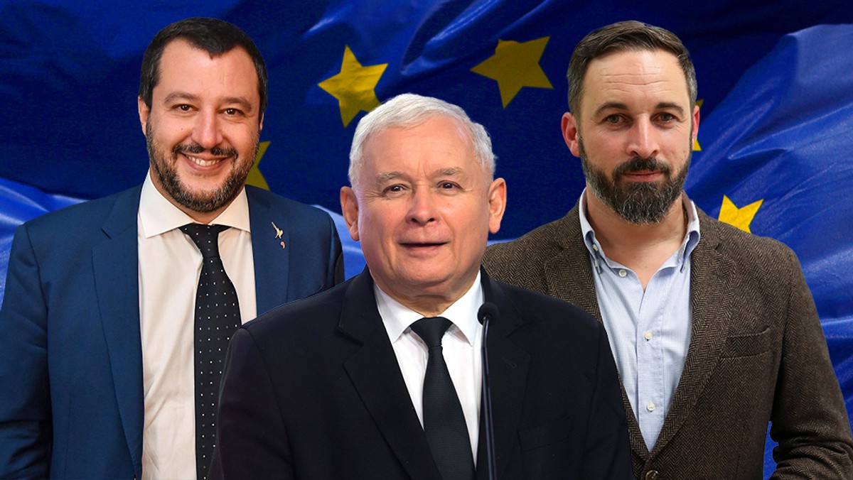 Jarosław Kaczyński Matteo Salvini Santiago Abascal