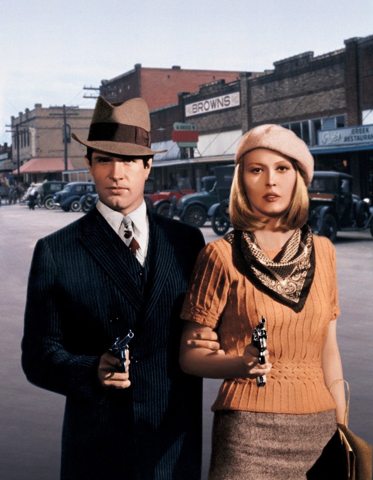 Faye Dunaway i Warren Beatty w filmie "Bonnie i Clyde" w 1967 r.