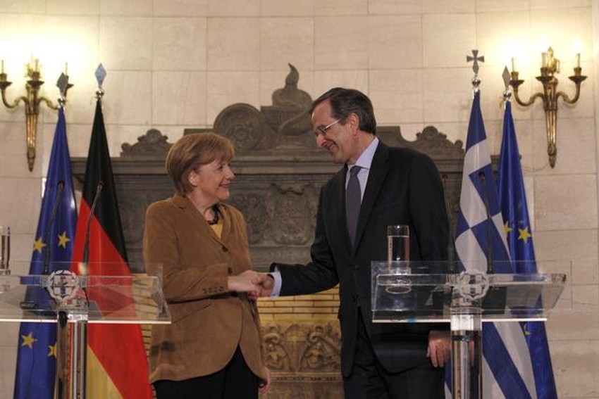 Angela Merkel i Antonis Samarans