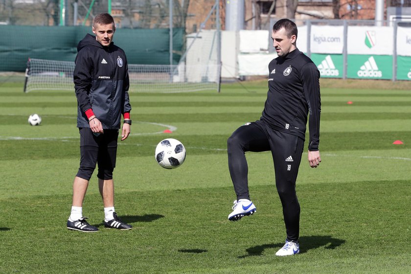 Pilka nozna. Ekstraklasa. Legia Warszawa. Trening. 05.04.2018