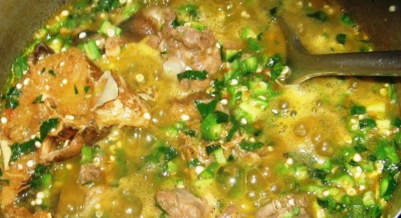 A pot of rich Ogbono soup