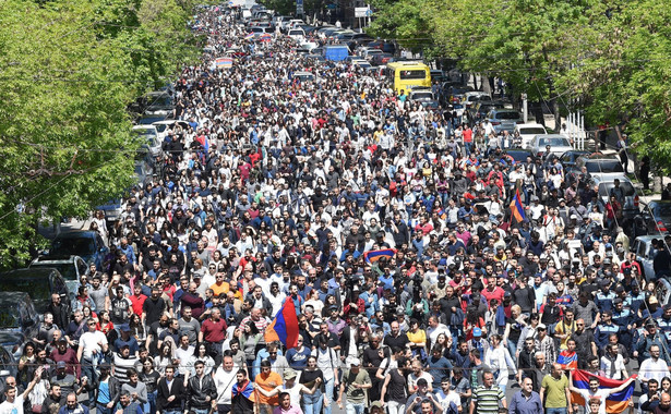 Armenia. Protest zwolenników opozycji