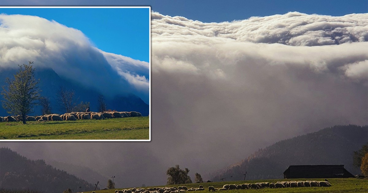 Co za widok! Niebo nad Tatrami dziś zachwyciło. "Tsunami chmur" czy "piękna kołderka"?