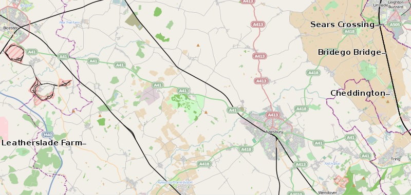 Mapa z zaznaczonymi miejscem napadu oraz domem, który posłużył rabusiom za kryjówkę (aut. - Cmglee and Open Street Map contributors, na licencji CC BY-SA 3.0)