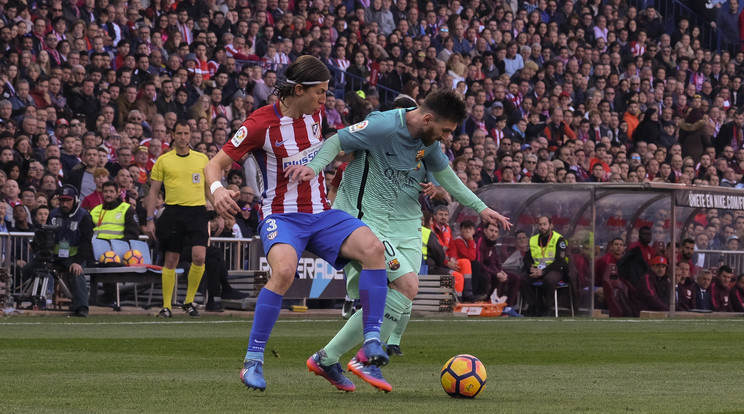 Messi (jobbra) és a Barca a spanyol fővárosban, Madridban szerepel hét végén az Atlético elleni meccsen / Fo­tó: AFP