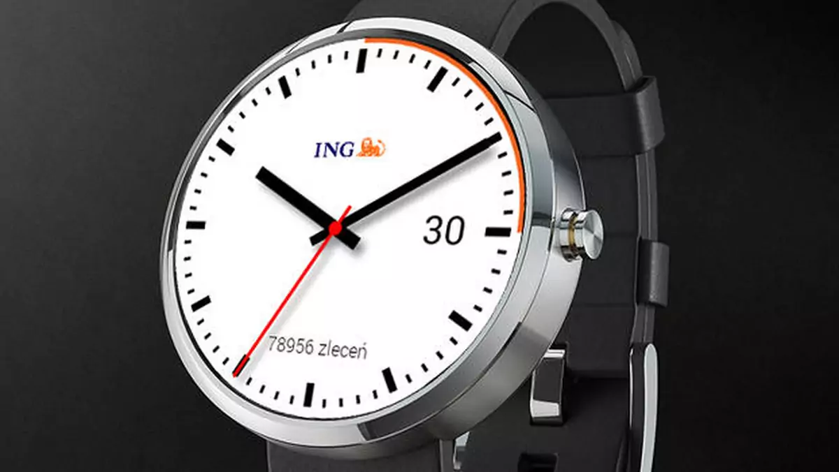 ING udostępnia aplikację biznesową na zegarki z Android Wear