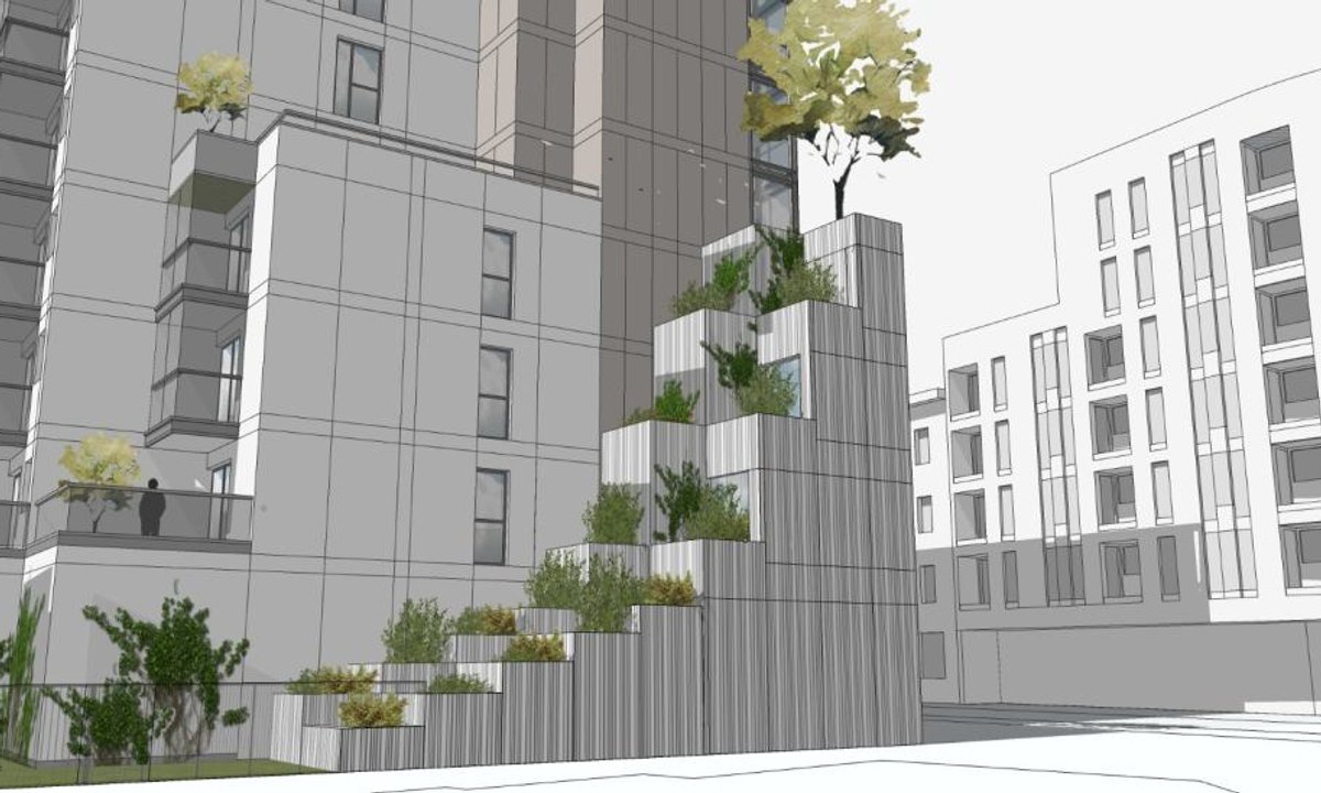 Blok jak ogromne schody ma powstać w Warszawie. 3,6 m od sąsiedniego budynku