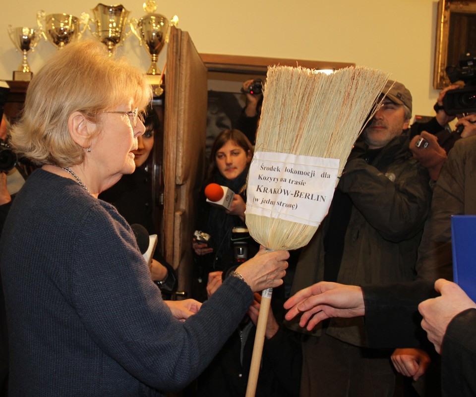 Protest przeciwko pracom Katarzyny Kozyry