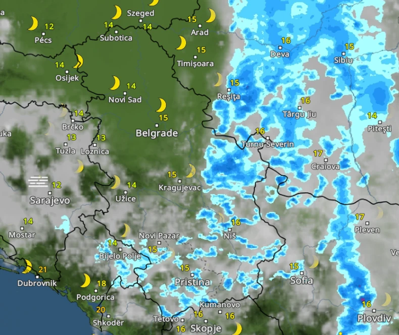 Nevreme u pet sati posle ponoći