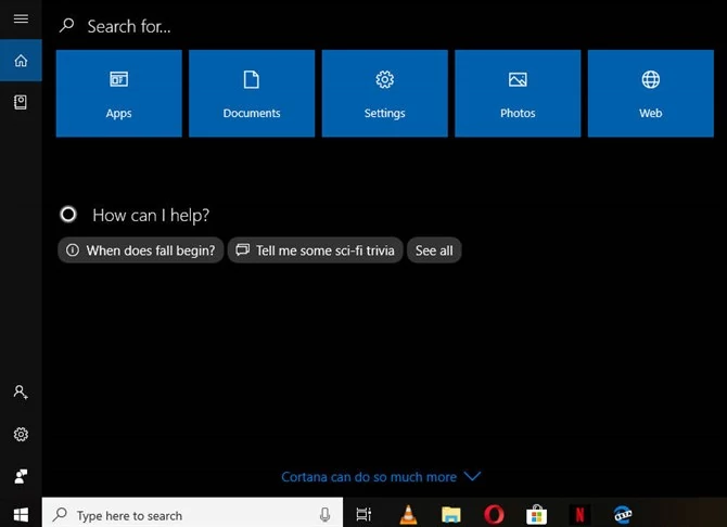 Cortana w Windows 10 Redstone 5