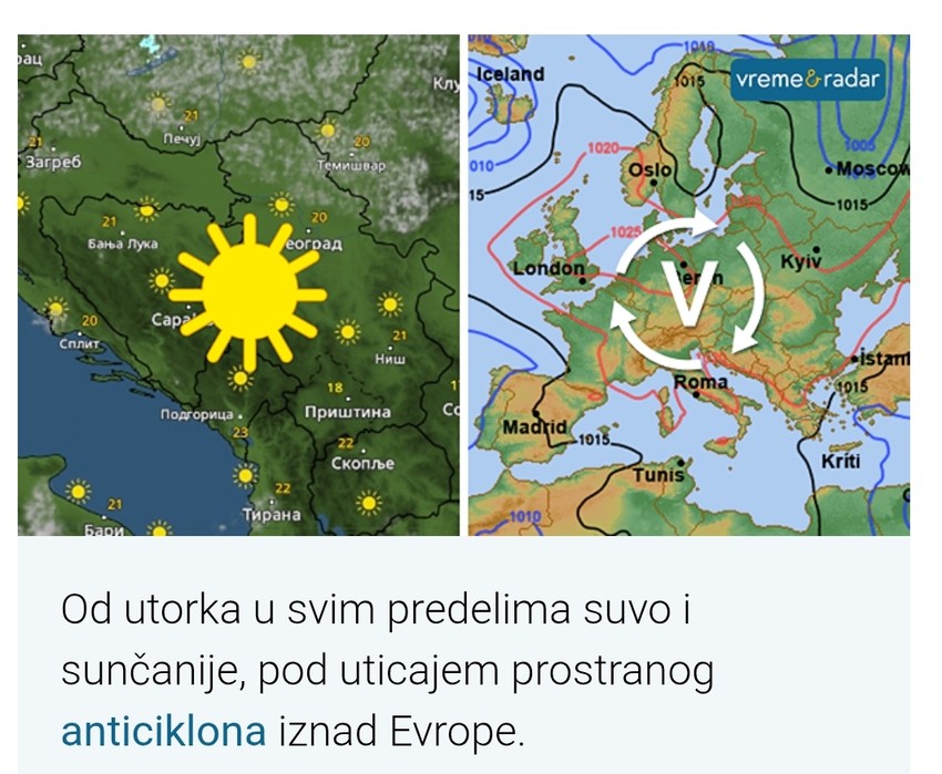 Od sutra sve toplije