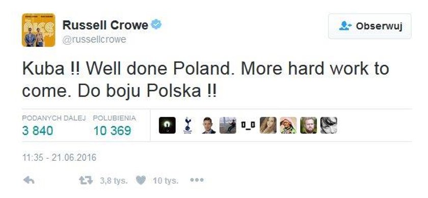 Russell Crowe znów pisze o Polakach. PZPN odpowiada