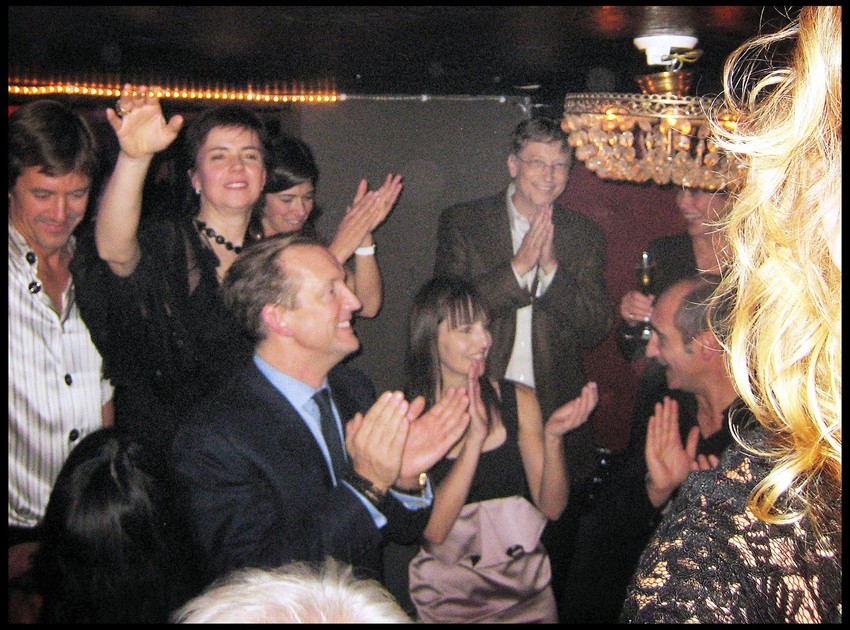 Bil Gejts na žurki u noćnom klubu u Geteburgu 2008.