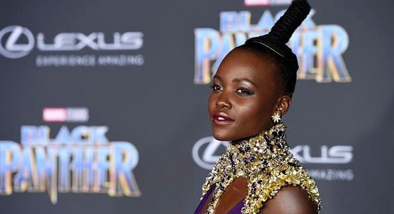 Lupita Nyong'o at the Black Panther premiere