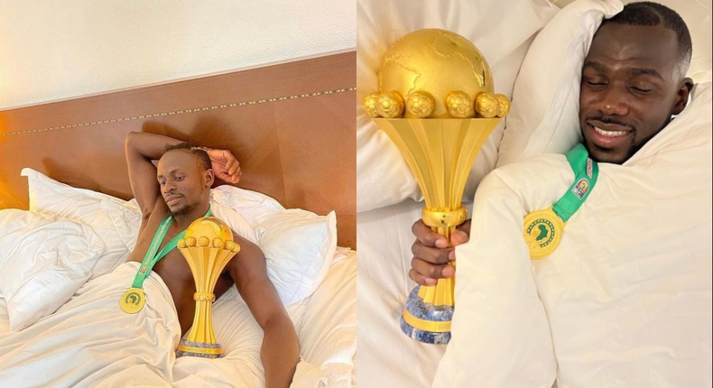 Photos: Mane and Koulibaly go to bed with AFCON trophy 