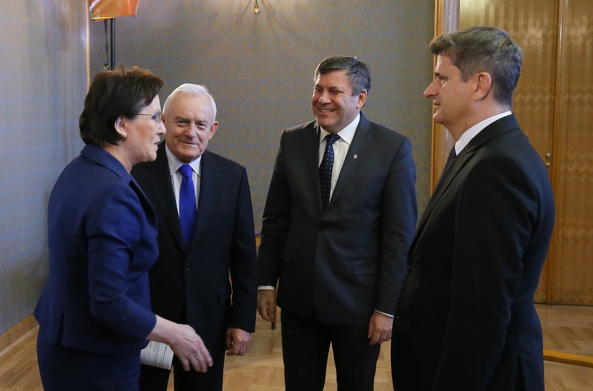 Ewa Kopacz,Janusz Palikot, Leszek Miller i Janusz Piechociński