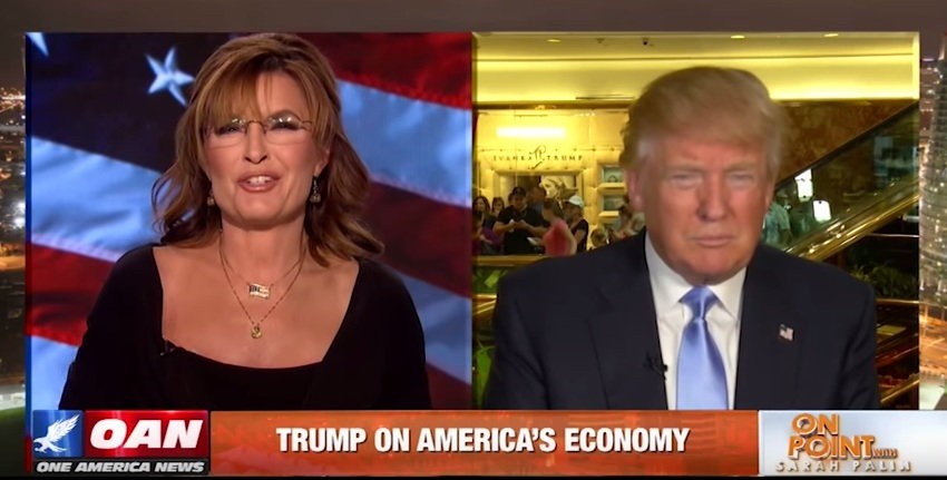 Detalj iz intervjua Sare Pejlin i Donalda Trampa