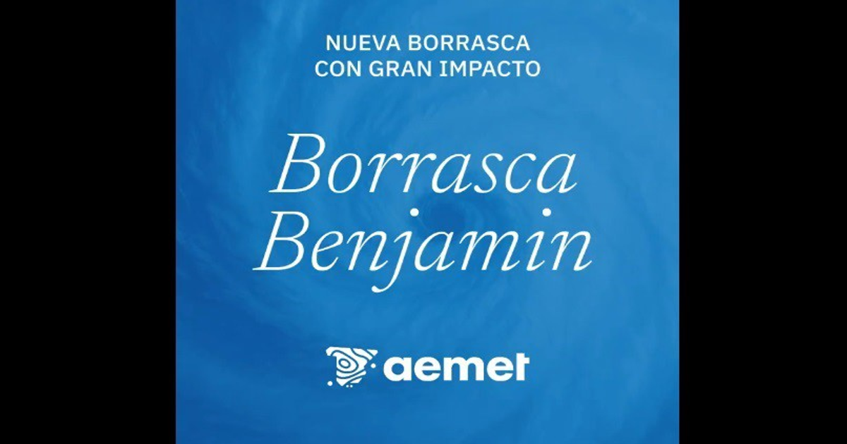 AEMET adelanta: Borrasca Benjamín llega con olas de 7 metros