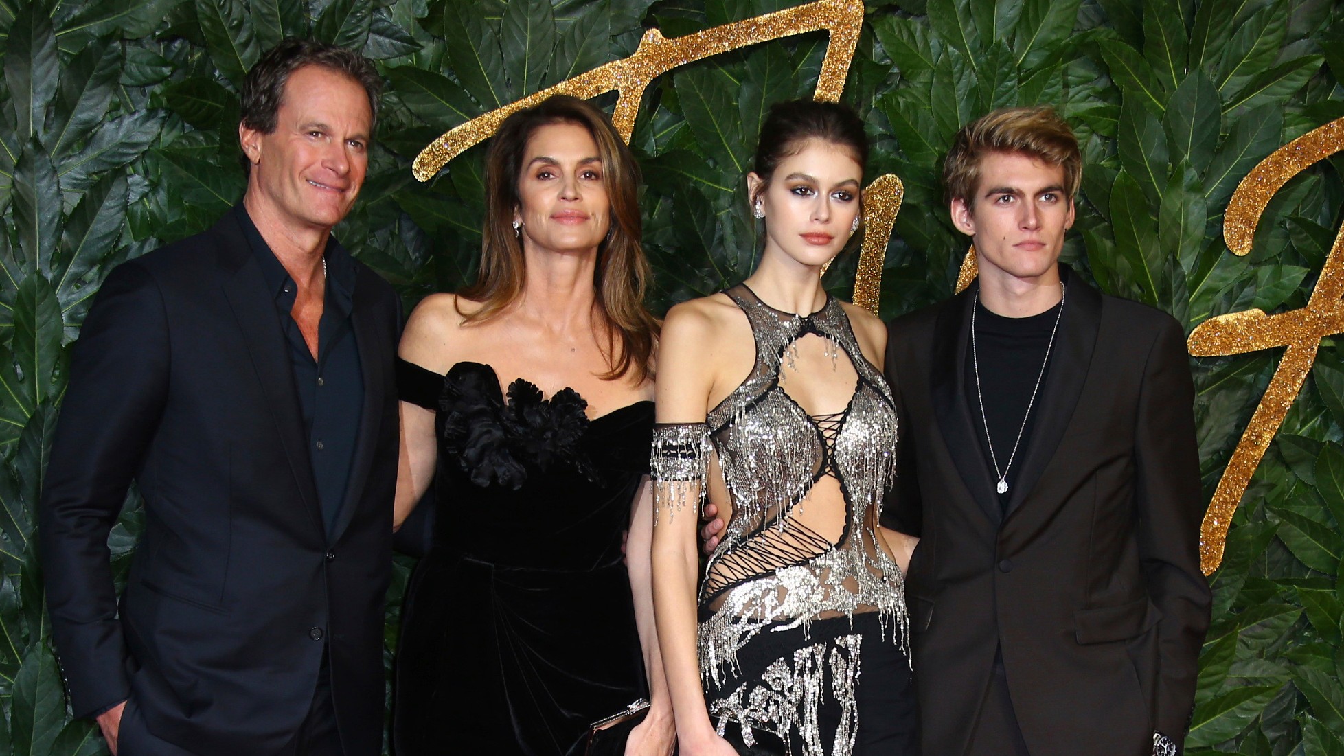 Podnikateľ Rande Gerber, modelka Cindy Crawford, Kaia Gerber a Presley Gerber.