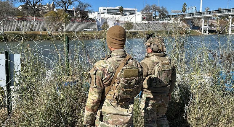 Texas Gov. Greg Abbott posted this photo to X on Tuesday, saying, The Texas National Guard continues to hold the line in Eagle Pass.Texas Gov. Greg Abbott/X