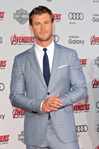 Chris Hemsworth na premierze filmu 'Avengers: Czas Ultrona'