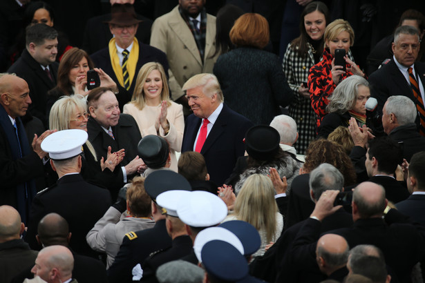 Donald Trump przybywa na uroczystość zaprzysiężenia na 45. prezydenta Stanów Zjednoczonych, Waszyngton, 20.01.2017