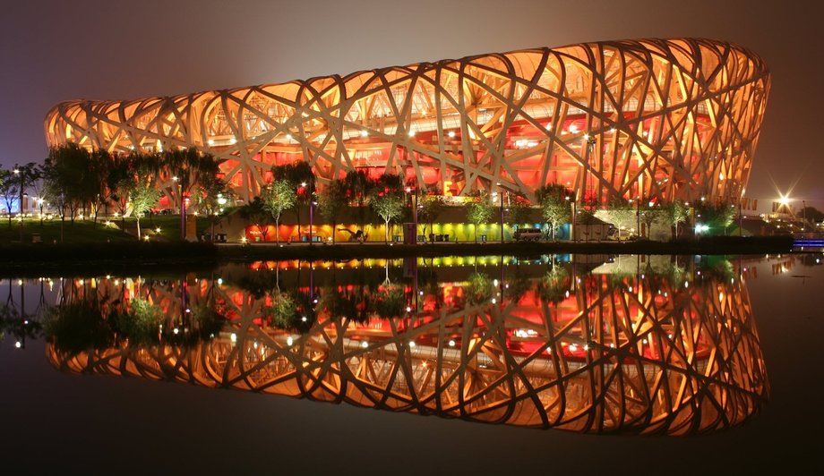 The Beijing National Stadium, now abandoned, was the visual inspiration for the Sense sleep tracker.