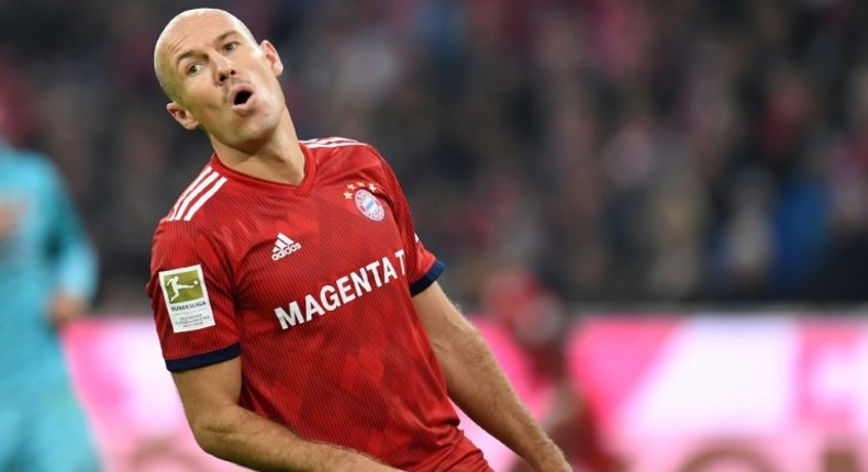 Dutch winger Arjen Robben was just one of several Bayern Munich stars who suffered a frustrating afternoon in their 1-1 draw at home to Freiburg