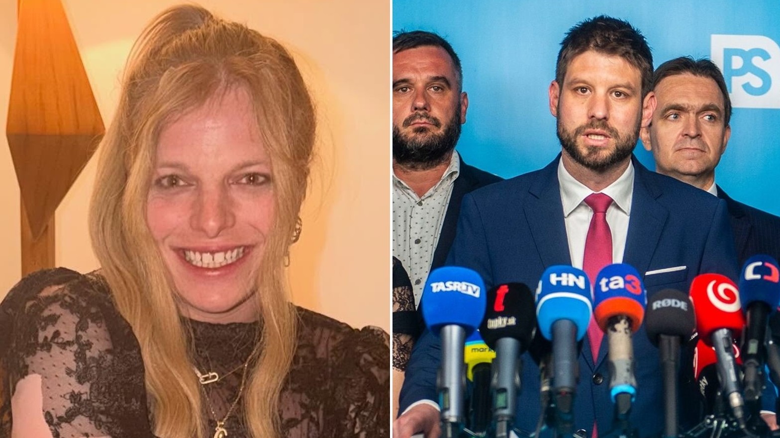 Gwen McMullen a Michal Šimečka.