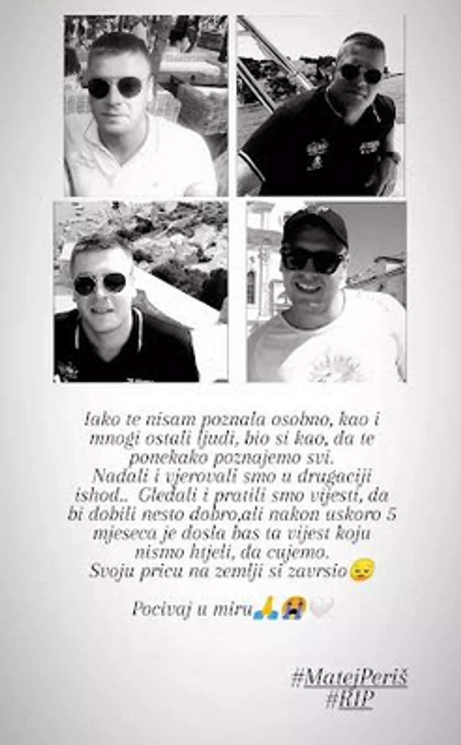 Oproštaji od Mateja Periša preplavili društvene mreže