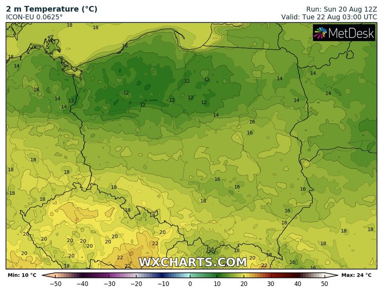 W nocy zaznaczy się spora różnica w temperaturze