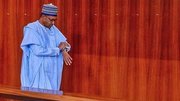 President Muhammadu Buhari takes a walk through the power corridors [Twitter/@BashirAhmaad]