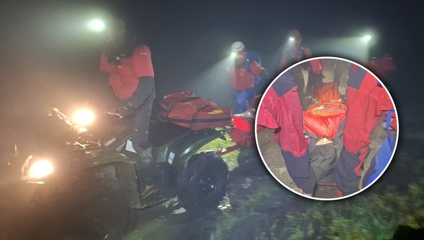 Bieszczady. The tourist was crawling for two hours to call for help
