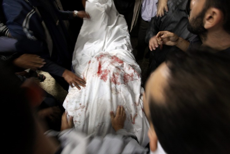 Walki w Strefie Gazy, ostrzał Izraela