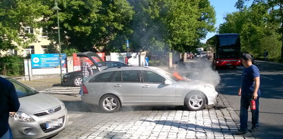 Auto spłonęło w centrum Opola