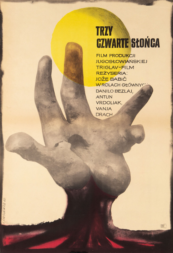 Roman Cieślewicz - plakat filmu "Trzy Czwarte Słońca ("Tri cetvrtine sunca", reż. J. Babic., 1960)