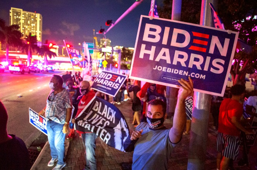 Bajdenove pristalice na Floridi