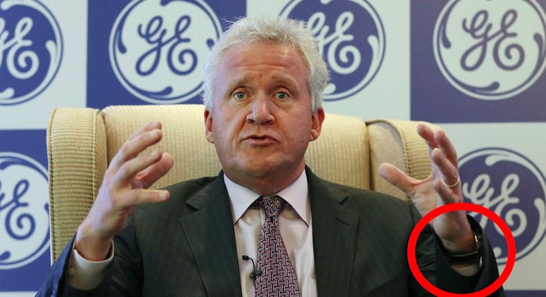 Jeffrey Immelt, former CEO of General Electric, wears a Breitling Chronospace.