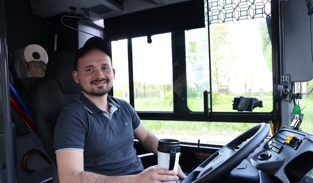 Vozač Slavko Marić, vozač autobusa 706E