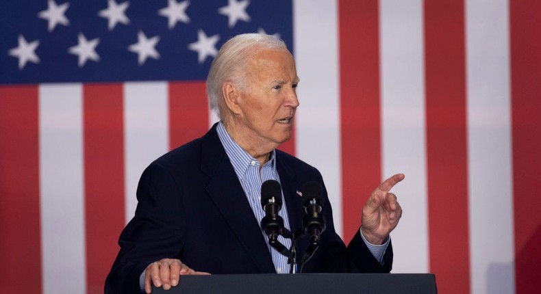 US President Joe Biden is facing calls to take a cognitive test.Scott Olson/Getty Images