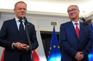 Premier Donald Tusk i lider Lewicy Włodzimierz Czarzasty